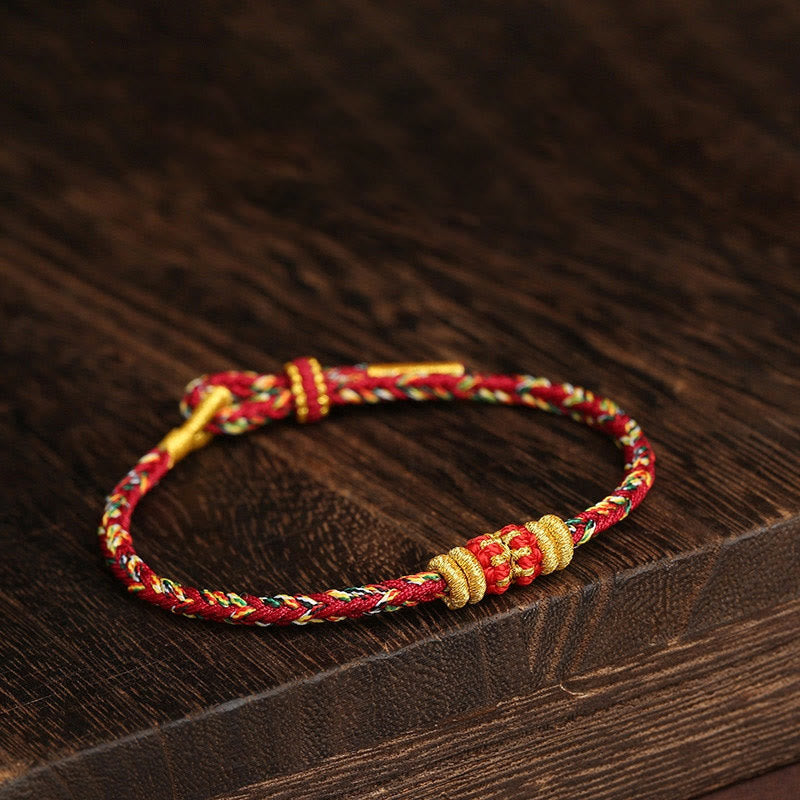 Fortune Jewel Handmade Colorful Rope King Kong Knot Braided Luck Bracelet