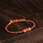 Fortune Jewel Handmade Colorful Rope King Kong Knot Braided Luck Bracelet