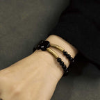 Fortune Jewel Black Obsidian Gold Sheen Obsidian Strengthen Bracelet
