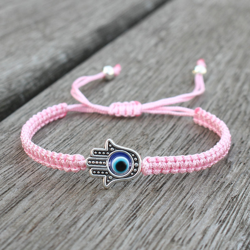 Fortune Jewel Handmade Hamsa Symbol Protection Luck String Bracelet