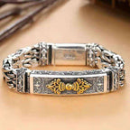 Fortune Jewel Vajra Dorje Twisted Braided Pattern Copper Balance Bracelet