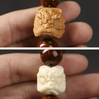 Fortune Jewel Purple Bodhi Seed Dancing Lion Wisdom Bracelet