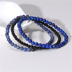 Fortune Jewel 3Pcs Natural Crystal Stone Inner Peace Spiritual Bracelet