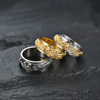 Fortune Jewel Dragon Titanium Steel Stimulation Rotatable Ring Fortune Jewel