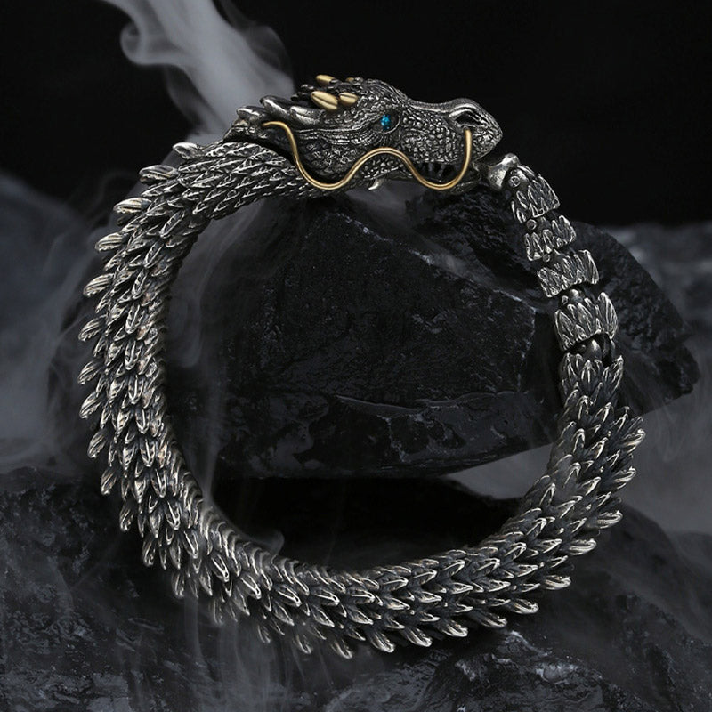 Fortune Jewel Nordic Dragon Handmade Amulet Luck Protection Chain Bracelet Fortune Jewel