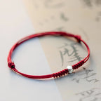 Fortune Jewel 925 Sterling Silver Luck Bead Protection Red String Braided Bracelet