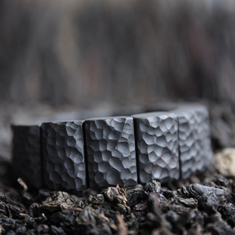Fortune Jewel Vintage Ebony Wood Texture Peace Couple Bracelet