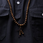 Fortune Jewel 108 Mala Beads Bracelet Prayer Meditation Sandalwood Elastic