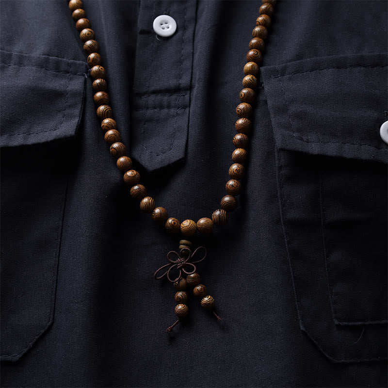 Fortune Jewel 108 Mala Beads Bracelet Prayer Meditation Sandalwood Elastic