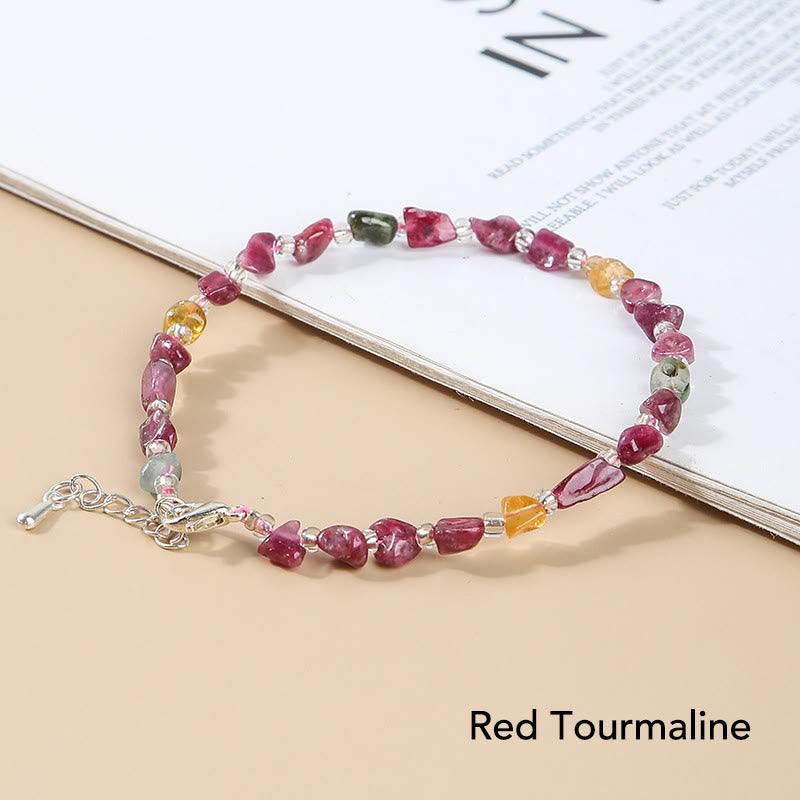Fortune Jewel Natural Irregular Shape Stone Crystal Meditation Balance Bracelet