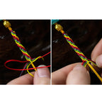Fortune Jewel Gold Swallowing Beast Family Luck Reincarnation Knot Colorful String Bracelet