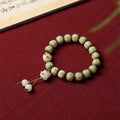 Fortune Jewel Green Bodhi Seed Cat Paw Om Mani Padme Hum Engraved Wisdom Bracelet
