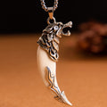 Fortune Jewel Imitation Wolf Tooth Titanium Steel Balance Necklace Pendant
