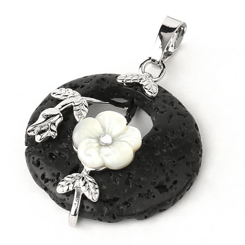 Fortune Jewel Various Crystal Amethyst Green Aventurine Flower Healing Necklace Pendant