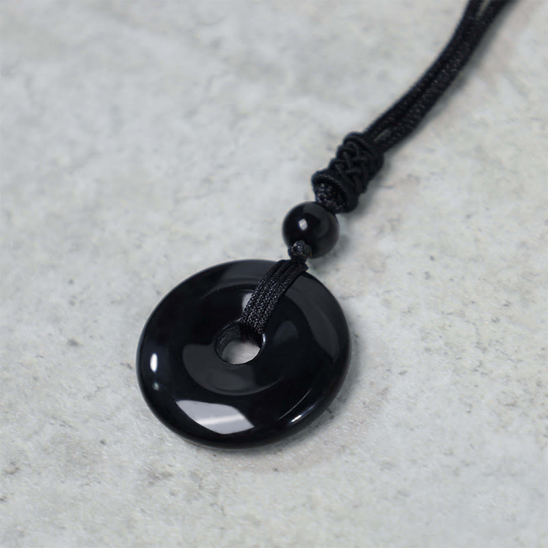 Fortune Jewel Lucky Coin Pendant Healing Crystal Gemstone Necklace