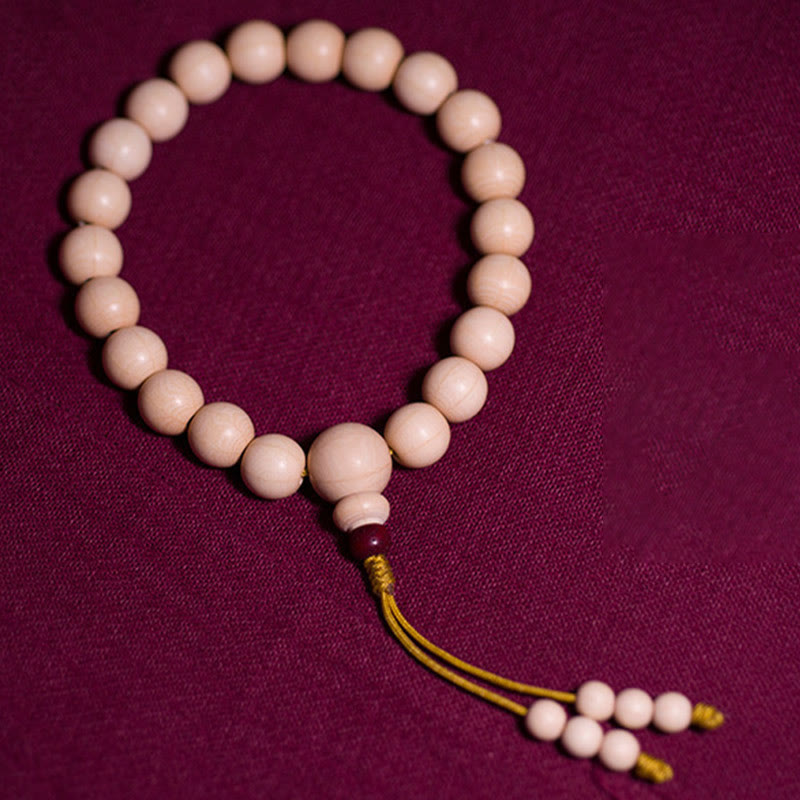 Fortune Jewel Natural Abelia Biflora Wood Blessing Wrist Mala