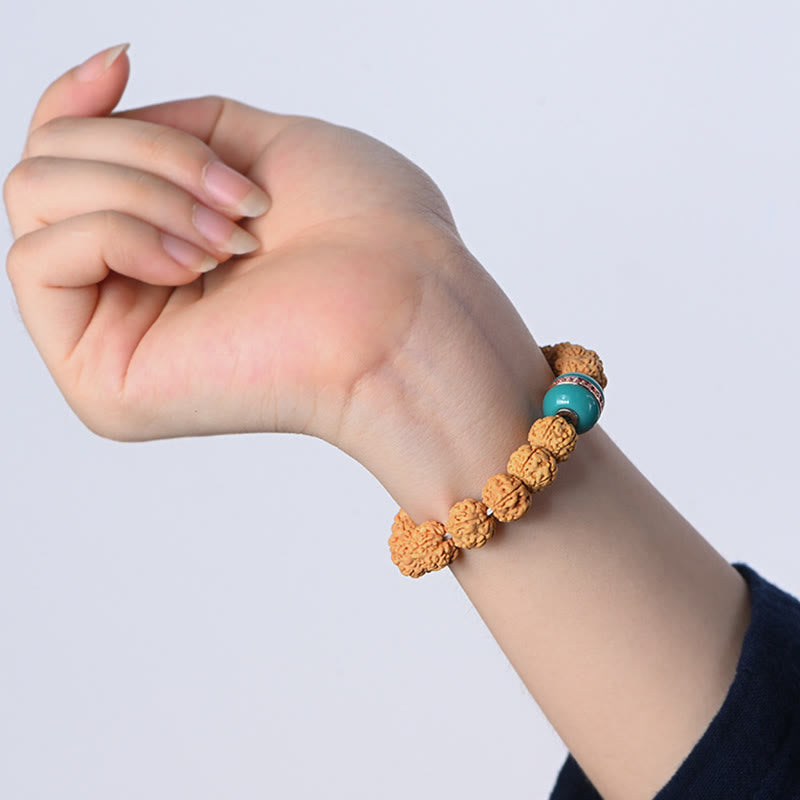 Fortune Jewel Tibet Rudraksha Bodhi Seed Wealth Auspiciousness Bracelet