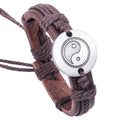 Fortune Jewel Retro Yin Yang Leather Harmony String Bracelet