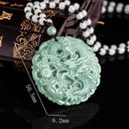 Fortune Jewel Chinese Zodiac Dragon Jade Fortune Necklace String Pendant Fortune Jewel