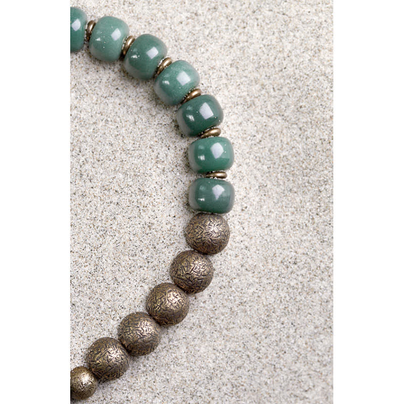 Fortune Jewel Tibetan Cyan Bodhi Seed Copper Success Bracelet