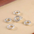 Fortune Jewel 925 Sterling Silver Auspicious Clouds Peace Buckle Safe And Sound Bracelet Anklet