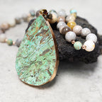 Fortune Jewel Natural Ocean Picasso Jasper Beaded Healing Neckace