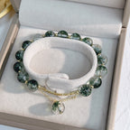 Fortune Jewel Green Phantom Crystal Confidence Charm Bracelet