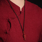 Fortune Jewel Chinese Zodiac Natal Buddha Natural Cinnabar Amulet Keep Away Evil Spirits Necklace Pendant