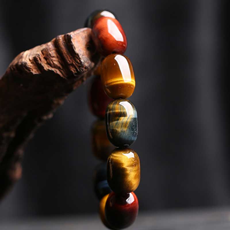 Fortune Jewel Natural Tiger Eye Healing Protection Bracelet
