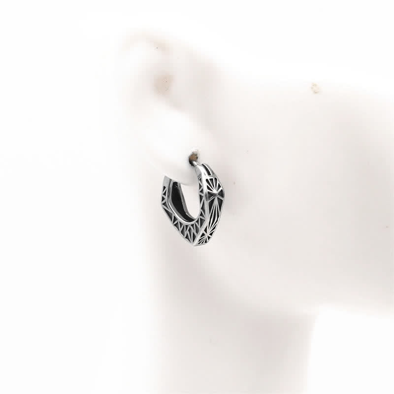 Fortune Jewel Viking Hoop Titanium Steel Balance Earrings