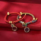 Fortune Jewel Tibetan Om Mani Padme Hum Carved Zakiram Goddess of Wealth Charm Amulet Bracelet