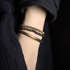 Fortune Jewel Vintage Lava Rock Copper Support Bracelet