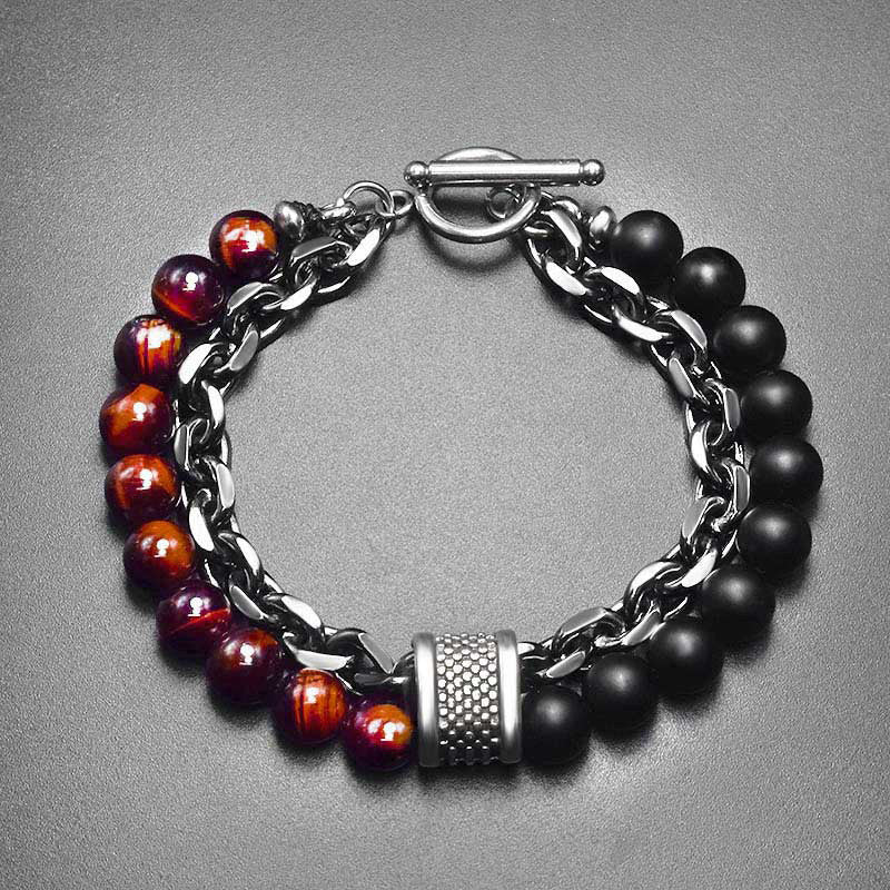 Fortune Jewel Natural Tiger Eye Lazurite Protection Bracelet