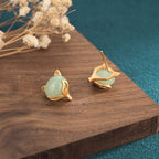 Fortune Jewel FengShui Jade Luck Earrings