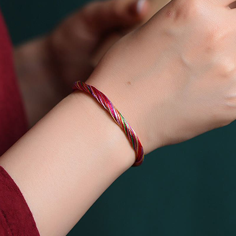 Fortune Jewel Tibetan Handmade Five Colorful Thread Dragon Boat Festival Protection Adult Child String Bracelet