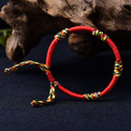 Fortune Jewel Tibetan Handmade Colorful King Kong Knot Lucky Protection Braid String Bracelet