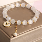Fortune Jewel Cat's Eye Butterfly Charm Love Bracelet