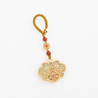 Fortune Jewel Lock of Good Wishes Fu Character Luck Blessing Key Chain