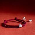 Fortune Jewel 925 Sterling Silver Fu Character Blessing Handmade Braided Bracelet