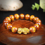 Fortune Jewel Lucky Golden Tiger Eye Abundant Pixiu Bracelet