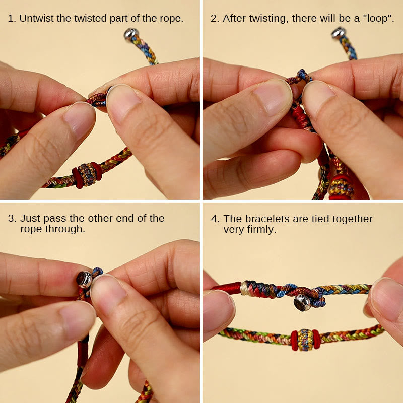 Fortune Jewel Handmade Dragon Boat Festival Luck Colorful Rope Child Adult Bracelet