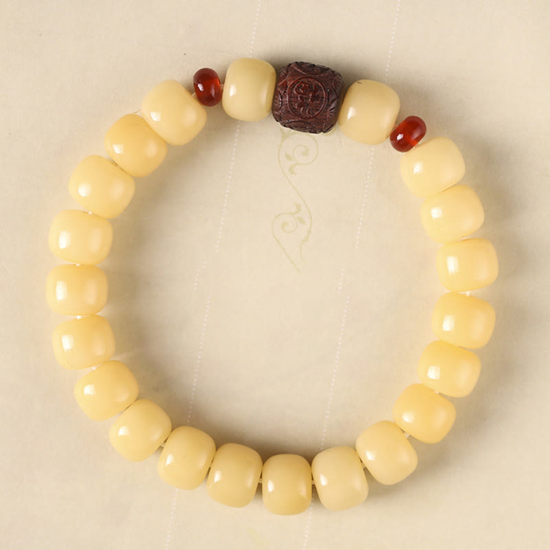 Fortune Jewel Bodhi Seed Auspicious Cloud Fu Character Bead Peace Bracelet