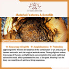 Fortune Jewel Tibetan Lightning Strike Wood Bracelet Lotus Buddha Mala