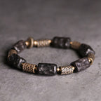 Fortune Jewel Tibetan Ebony Wood Copper Calm Peace Bracelet
