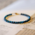 Fortune Jewel Natural Blue Tiger Eye Stone Protection Chain Bracelet