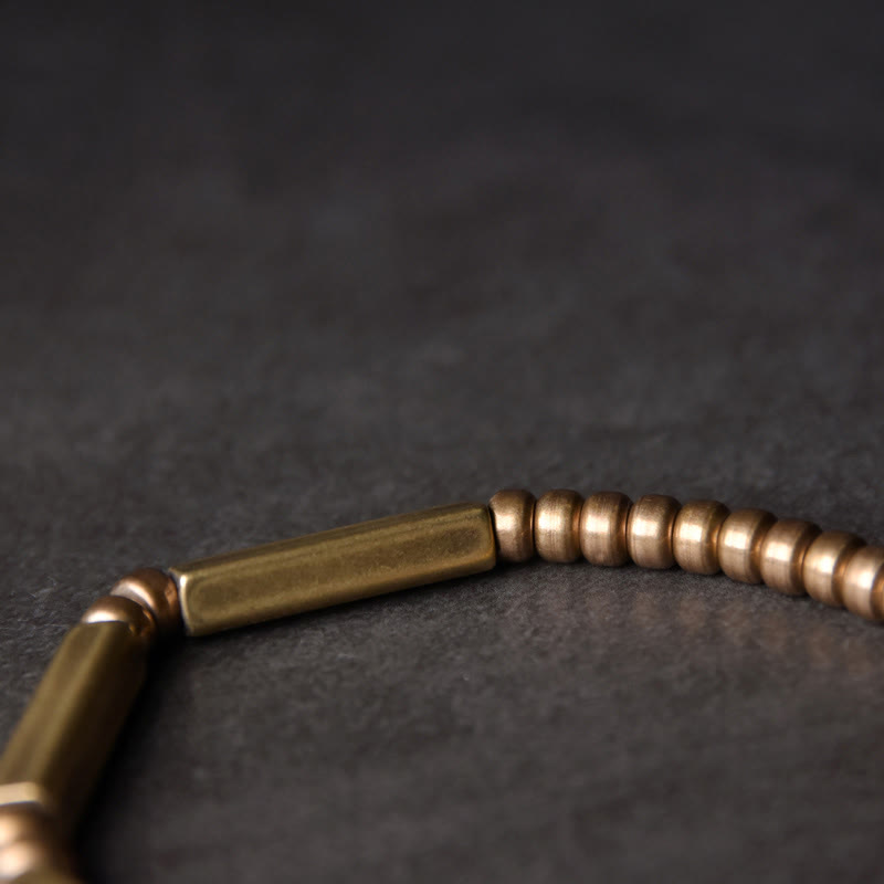Fortune Jewel Tibetan Simple Design Copper Wealth Luck Bracelet