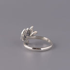 Fortune Jewel 925 Sterling Silver Lotus Flower New Beginning Adjustable Ring Fortune Jewel