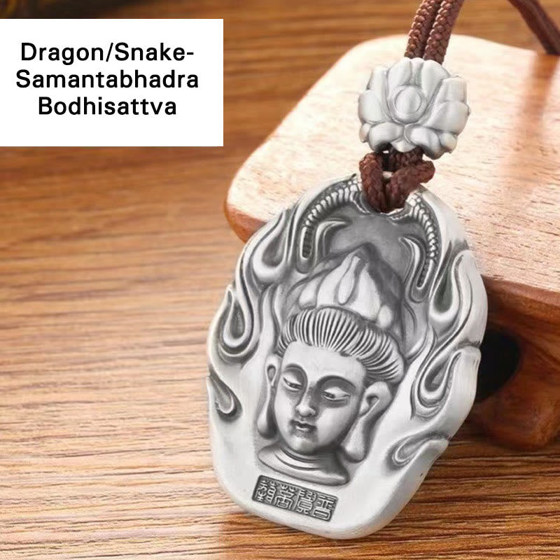 Fortune Jewel Chinese Zodiac Natal Buddha Om Mani Padme Hum Lotus Compassion Necklace Pendant Fortune Jewel