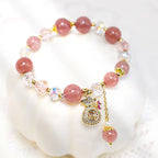 Fortune Jewel "Wishing Love and Sweet Blessings"Strawberry Quartz Bracelet Includes Gift Message Card Fortune Jewel