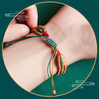 Fortune Jewel Tibet Handmade Rainbow Multicolored Protection Braided String Bracelet